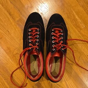 Robert Zur Sneakers Red And Black 10.5 AAAA Women's